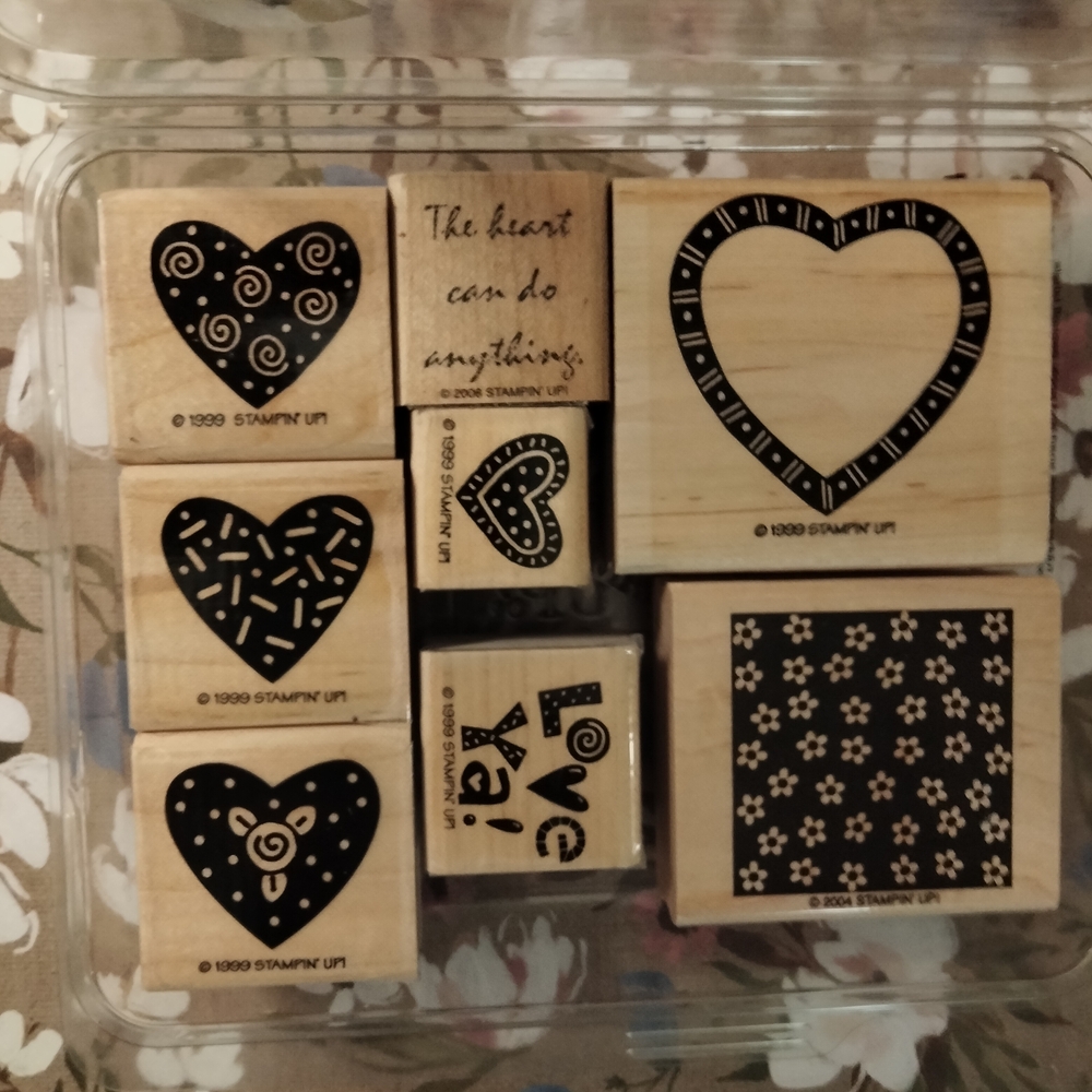 Stampin' Up! Wooden Stamp Set with Heart Designs